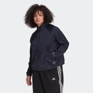 Adidas Zoe Saldana Primegreen Tricot Track Jacket NWT 2X Blue Full Zip